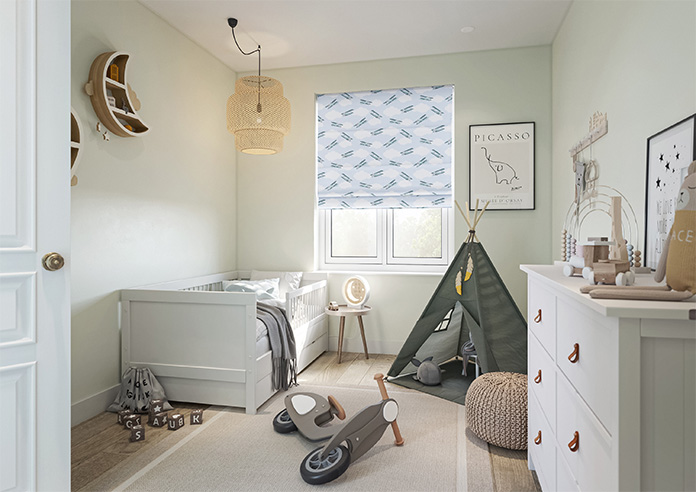 Flying Ace, Green - Twist&Fit Roman Blind - Image 6